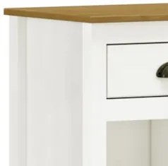 Mesa de Cabeceira Para Quarto 1 Gaveta Lázio Branco/Freijó F07 - Mpoze