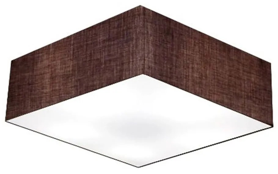 Plafon Quadrado Md-3002 Cúpula em Tecido 15/50x50cm Café - Bivolt