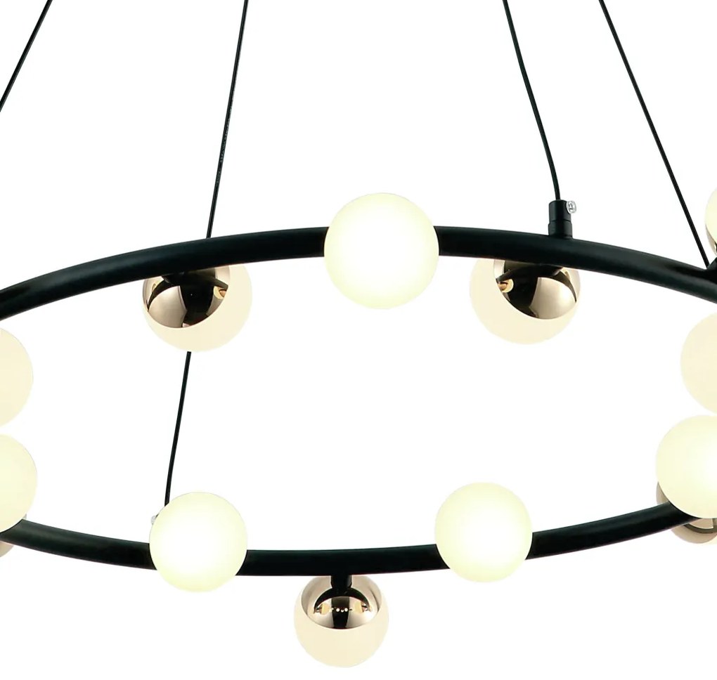 Pendente Fuxico Redondo Ø69X16Cm Led 20W 3000K Bivolt | Bella Iluminaç...