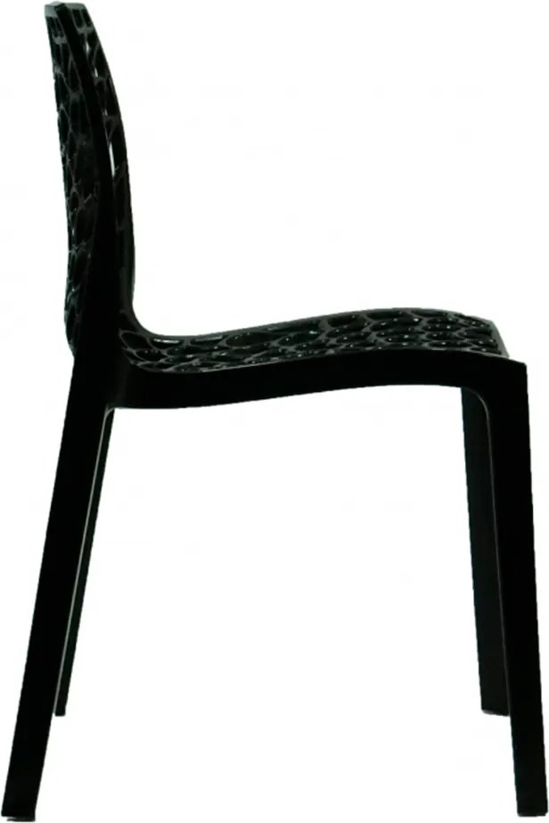 Cadeira Gruvyer Sala de Jantar Preto R02 - D'Rossi