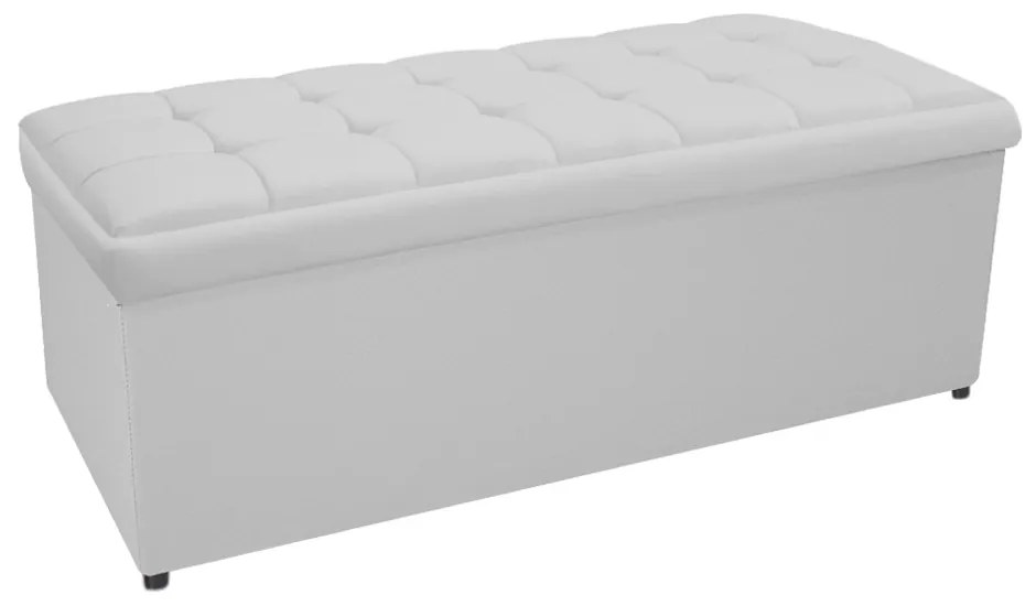 Calçadeira Copenhague 140 cm Casal Suede Branco - ADJ Decor