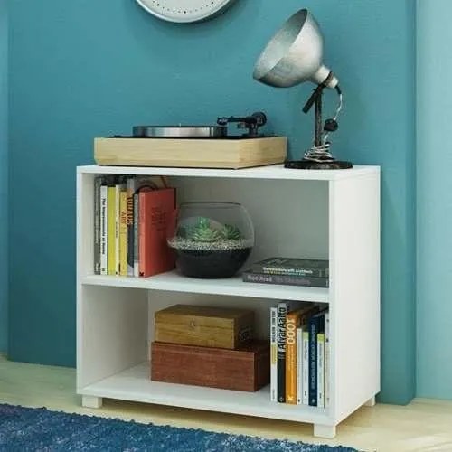 Armário Estante Livreiro 2 Nichos Bl 63 - Branco