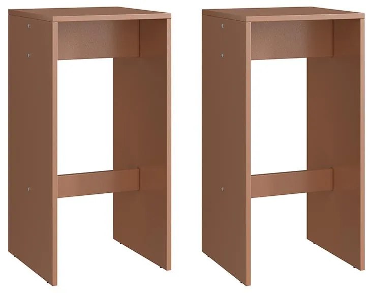 Conjunto Com 2 Banquetas Altas Multiuso Em Mdp - Ceramic