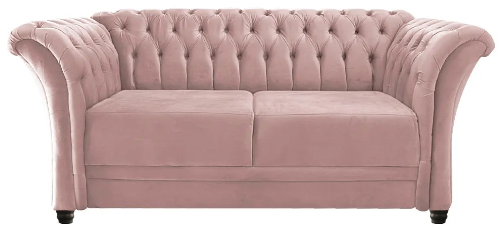 Namoradeira Chesterfield Sofia Suede Rosê - ADJ Decor