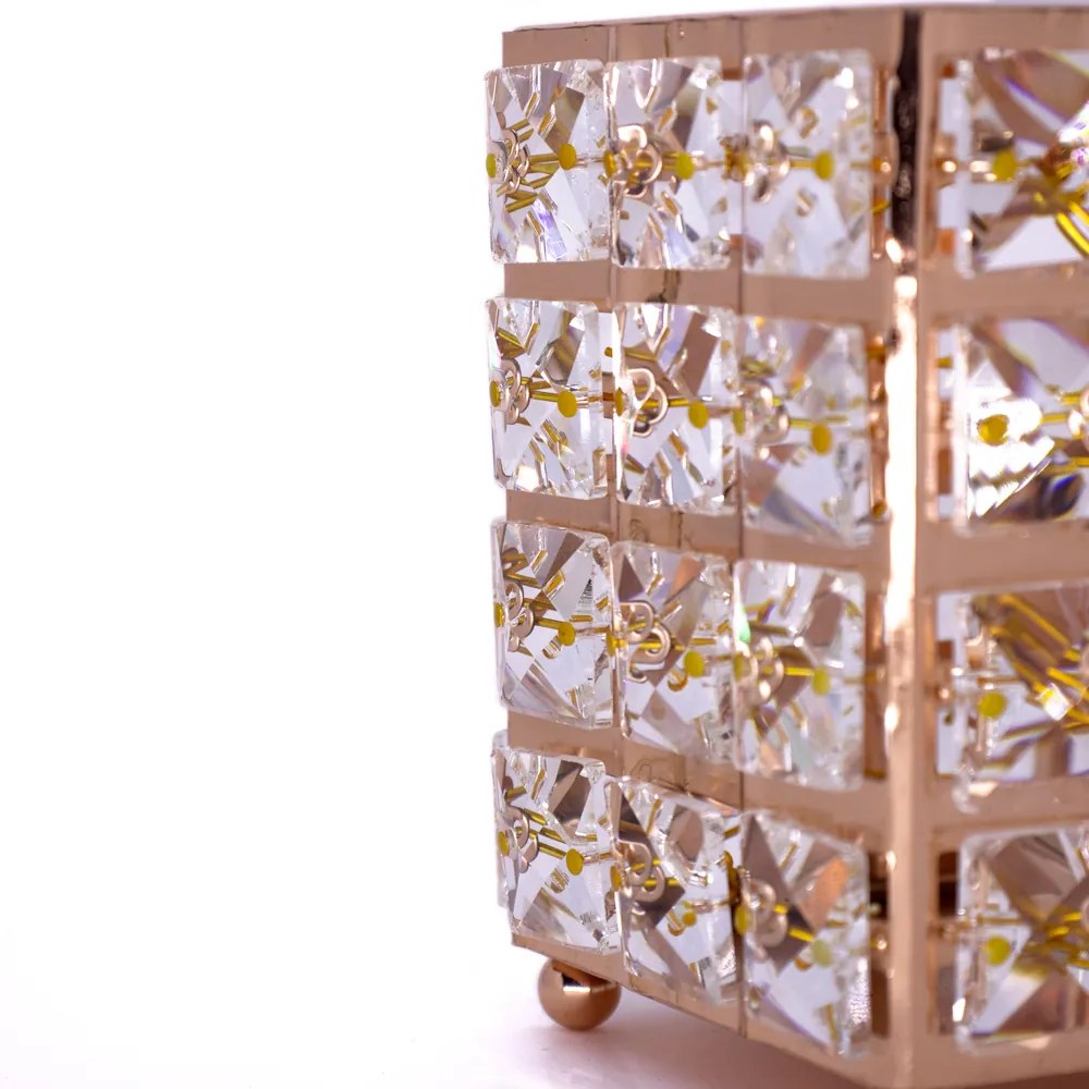 Porta Objeto Decorativo Dourado de Cobre 12x09x09 indo Decorar - D'Rossi