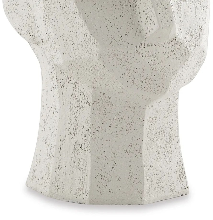 Escultura Decorativa "Rosto" Em Poliresina Off White 17,5x13 Cm - D'Rossi