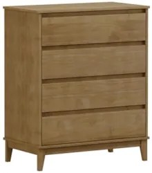 Cômoda Para Quarto 81cm 4 Gavetas Solvi Freijó F07 - Mpozenat