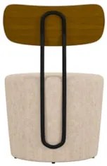Poltrona Decorativa para Sala de Estar Redonda 53cm Le Moon Z32 Linho
