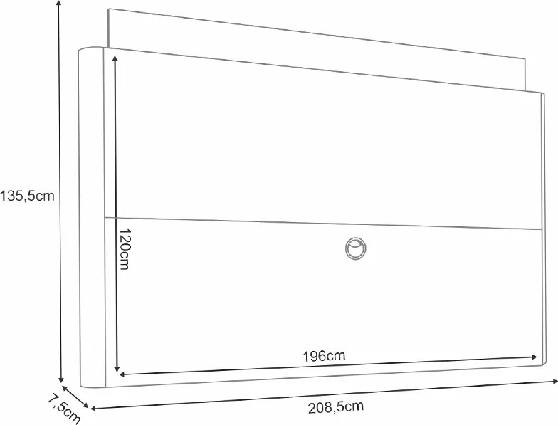 Painel com LED Nobre TV até 85 Polegadas em Off White/Cinamomo G26 - HB Móveis