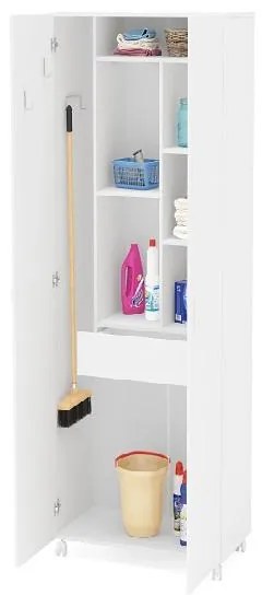 Armário Multiuso 2 Portas 1 Gaveta Branco