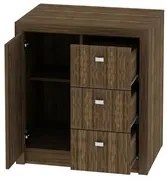Armário 03 Gavetas e 01 Porta para Home Office ME4111 Nogal - Tecno Mo