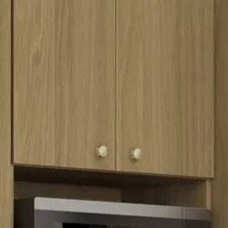 Armário Cozinha 7 Peças CP02 Com Pia Mirella Freijó/Cinammon L01 - Mpo