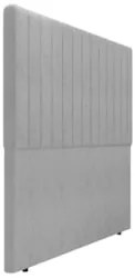 Cabeceira Cama Box King 193cm Estofada Plutus Boucle Cinza Z04 - Mpoze