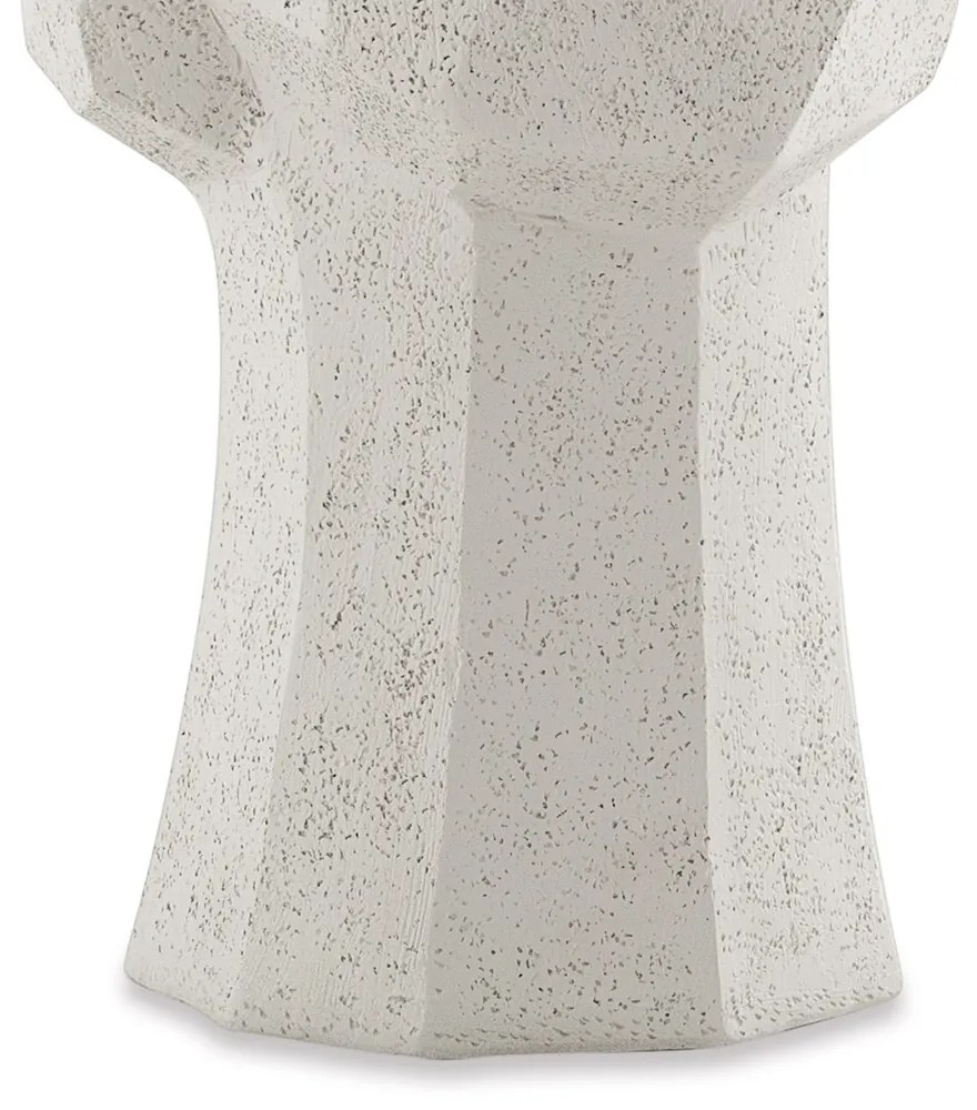 Escultura Decorativa "Rosto" Em Poliresina Off White 24,5x14 cm - D'Rossi