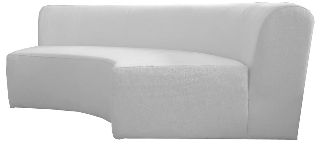 Sofá Infinity Canto - Modulo 4 - crua - Tecido Boucle Mescla