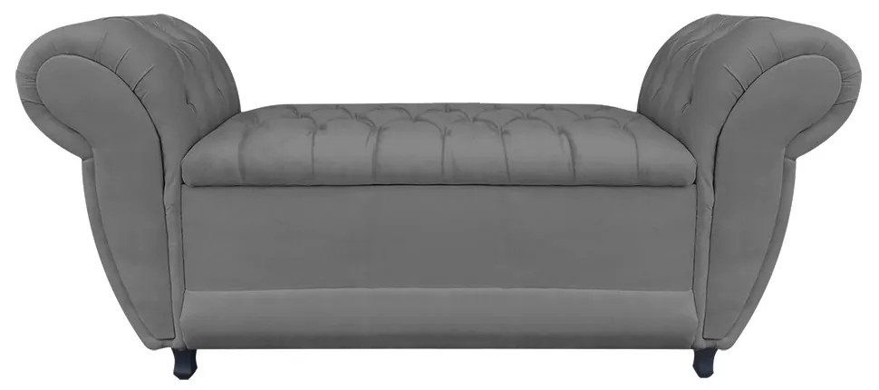 Recamier Baú Londres 1,20 m Suede Grafite D'Rossi