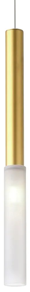 Pendente Flash Slim Ø3X34Cm Tubo Ponteira Acrílico Metal Alumínio 01Xg... (ROSE FOSCO)