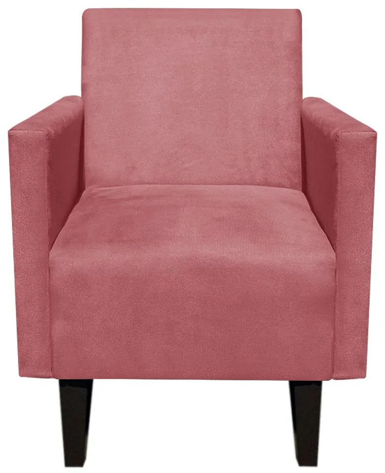 POLTRONA JADE SUEDE ROSE PES CHANFRADO T