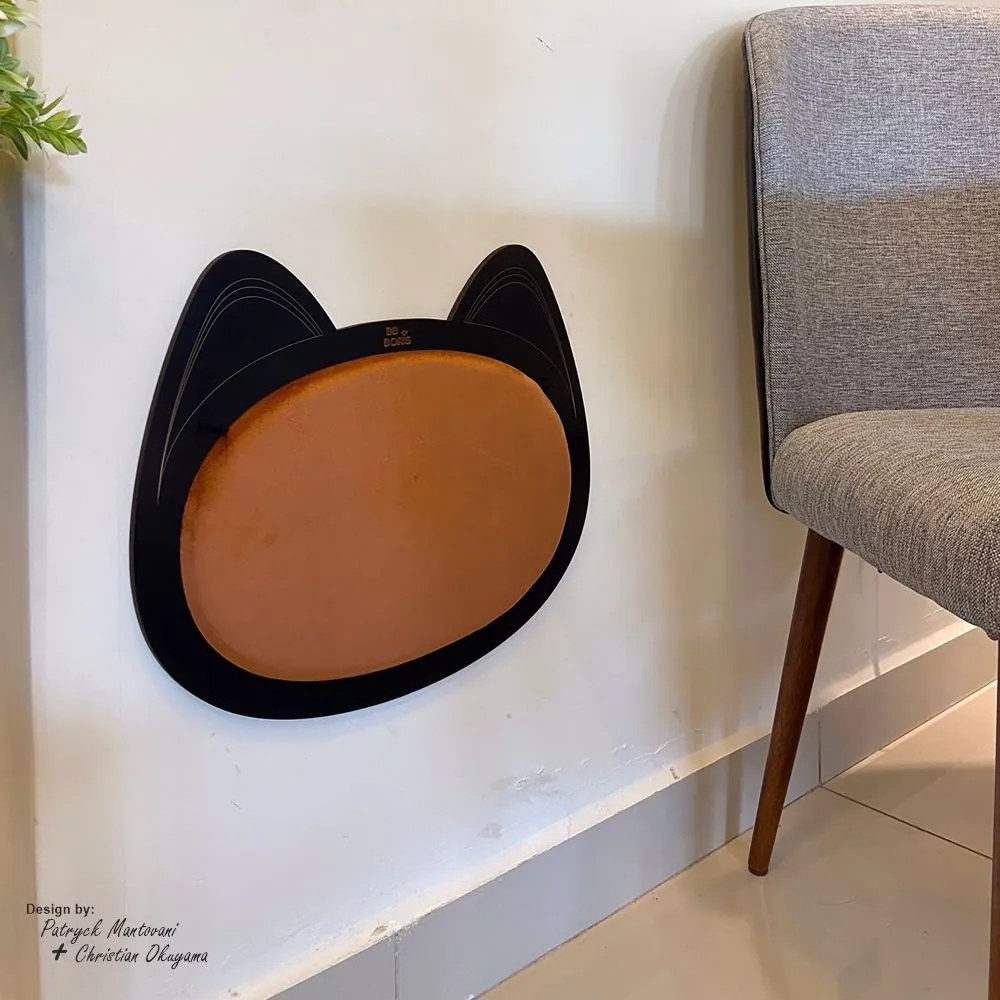 Arranhador de Parede para Gatos B100 Preto/Terracota - Sheep Estofados - Preto
