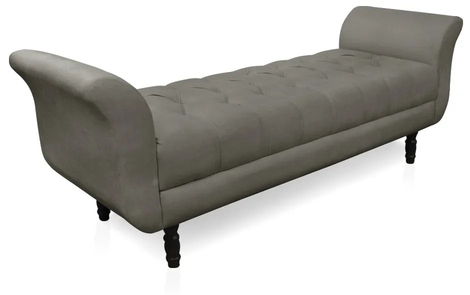 Recamier Olinda Suede 160 cm Pés Torneados Tabaco - D'Rossi - Grafite
