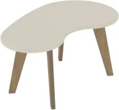 Mesa de Centro Orgânica 90cm Para Sala Cassia Off White A09 - Mpozenat