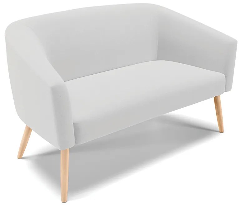 Namoradeira e 2 Poltronas Pé Palito Natural Stella Linho D03 - D'Rossi - A05 Cinza