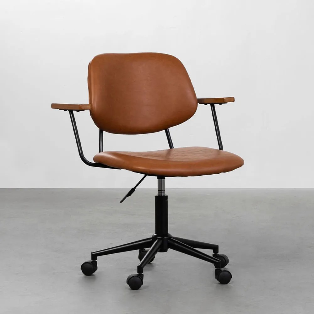 Cadeira de Escritório Collin PU - Caramelo