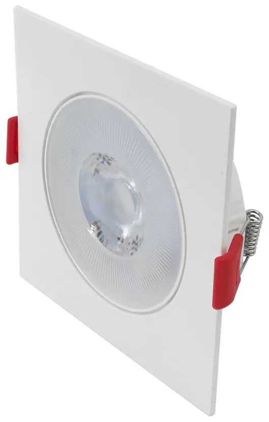Spot De Embutir Quadrado 7W 6500K Led Bivolt 10,5X10,5X3,1Cm | Opus Ec... (Branco)