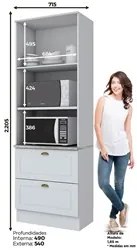 Paneleiro Torre Quente 2 Portas 2 Nichos 100% MDF Americana Branco HP