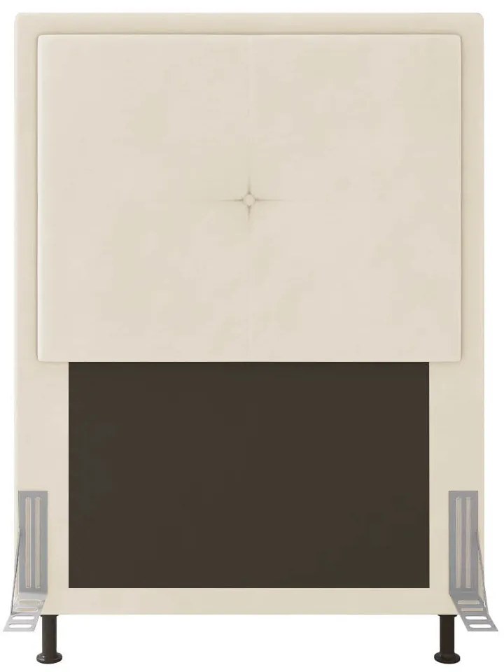Cabeceira Solteiro Cama Box 90cm para Quarto Ametista Suede M11 - D'Rossi - Bege
