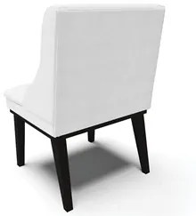Kit 2 Cadeiras Estofadas Sala de Jantar Base Fixa de Madeira Preto Lia