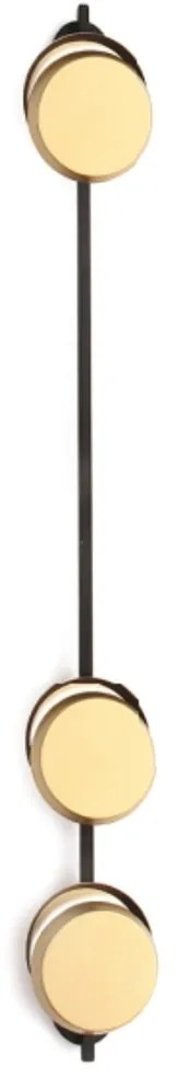 Arandela Eclipse Linear Assimetrico 05X11X100Cm Discos Metal Aluminio... (COBRE FOSCO, 220V)