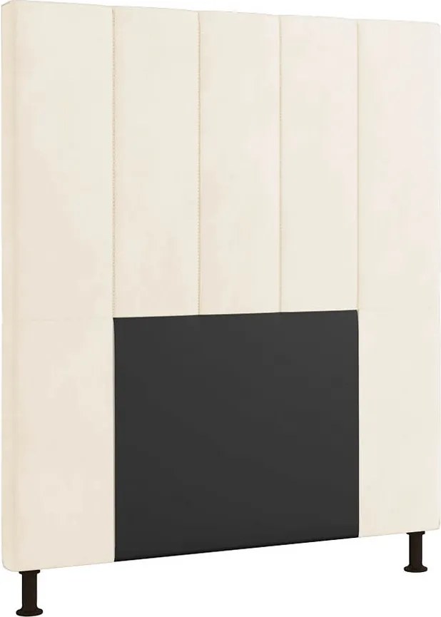 Cabeceira Solteiro Cama Box 90cm para Quarto Malibu Suede M11 - D'Rossi - Bege