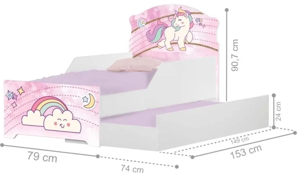 BI Cama Infantil 153cm x 79cm KMCB