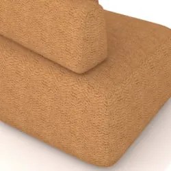 Sofá Ilha Com Chaise 589cm Living Moby Boucle Telha/Grafite Z08 - Mpoz