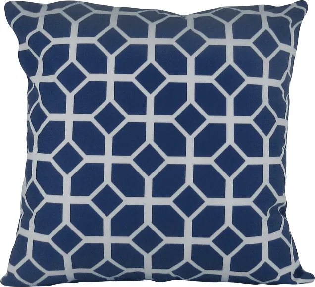 3 Capas para Almofada Soft Turim Geométrico Azul marinho 43x43cm