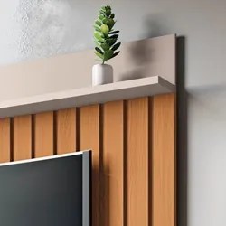 Painel para TV Suspenso 55 Pol. Elza H01 Off White/Cinamomo - Mpozenat