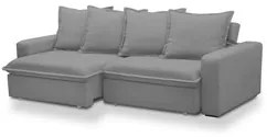 Sofá Retrátil Reclinável 3 Lugares 235cm Roma F05 Veludo Cinza - Mpoze