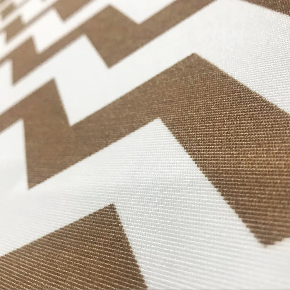 Tecido Belize Estampado Zig Zag Bege D81 01 Metro - D'Rossi