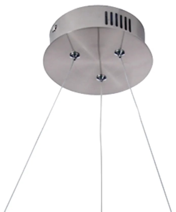 Pendente Oca Aro Ø60X4Cm Led 32W 3000K Bivolt | Bella Iluminação Gd001... (Nickel)