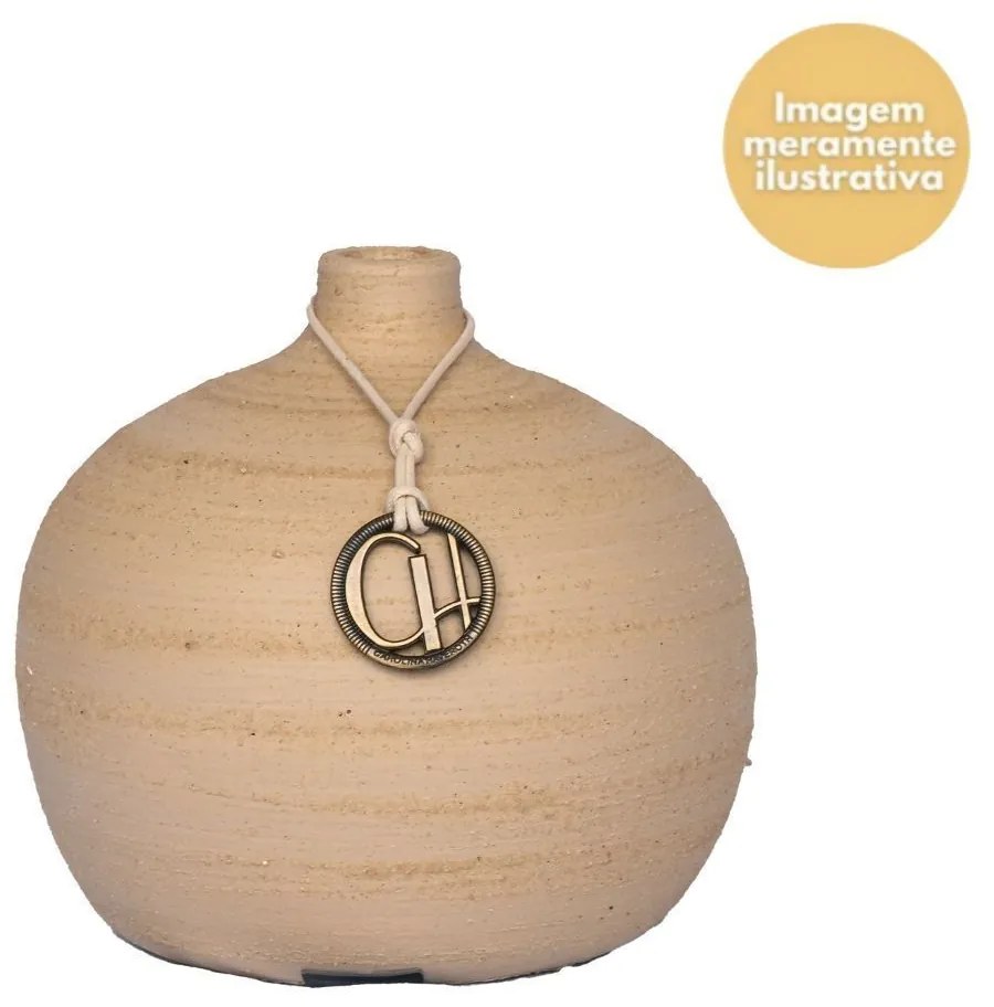 Vaso Bojudo Decorativo em Cerâmica Carolina Haveroth - Praia Fosco