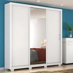 Guarda Roupa 3 Portas 2 Gavetas Com Pés Quadrado Residence D02 Branco