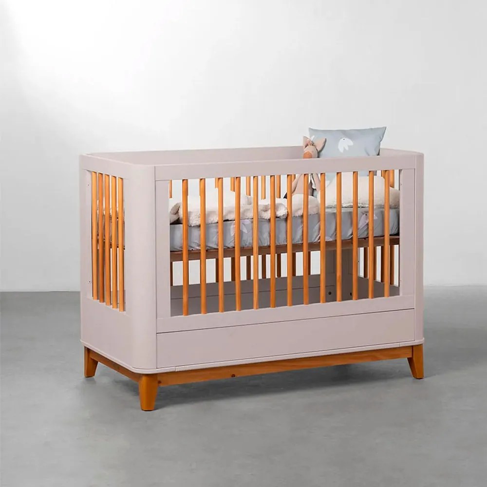 Berço Evolutivo Boom Slim 3 em 1 Square - Areia Fosco