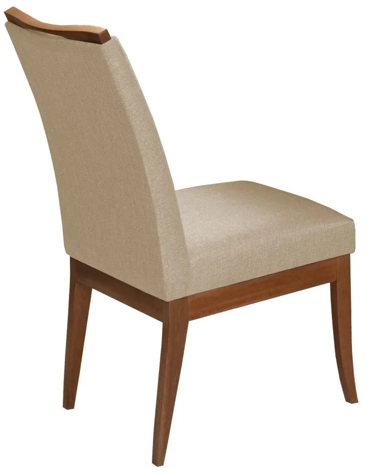 Cadeira Para Sala de Jantar Lana Linho/Poliéster Nude - Rimac