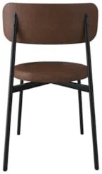 Cadeira de Jantar Estofada Kit 2 Nyka M25 Sintético Marrom - Mpozenato