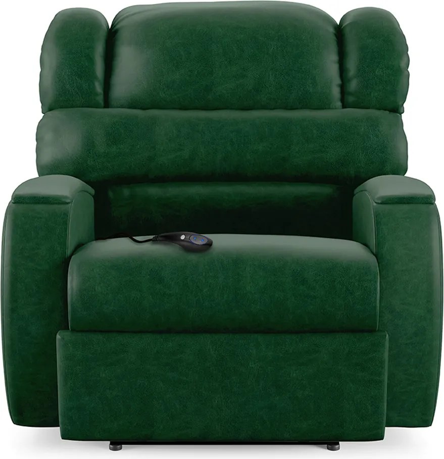 Poltrona do Papai Sala de Cinema Reclinável Kylie Controle Power Elétrico USB PU Verde Musgo G23