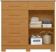 Cômoda Para Quarto 2 Portas 124cm Ester A02 Cinamomo - Mpozenat