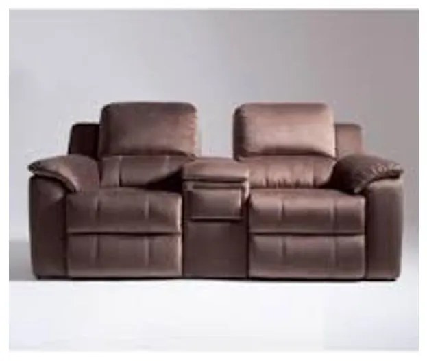 Sofá 2 Lugares Articulado / Reclinável Elétrico - Concept  2077 Suede Marrom