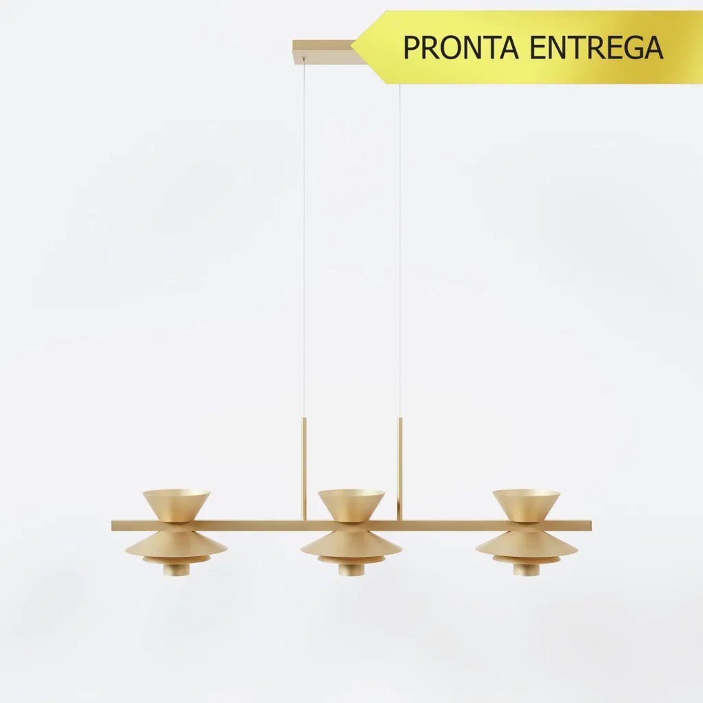 Pendente Bird Occa Linear 15X23X70Cm Alumínio 03Xmr11 - Qimporta Pd237... (BRANCO)