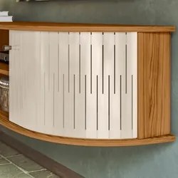 Rack Bancada para TV 60 Pol Suspenso 136cm Helena M01 Naturale/Off Whi